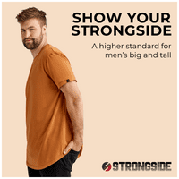 Strongside odjeća je izblijedjela pranje vintage velike i visoke majice za muškarce