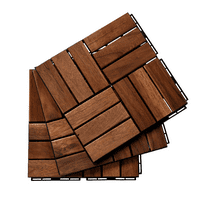 12 12 kvadratne akacijske pločice za obloge za oblaganje drva, letvica