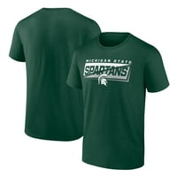 Muški fanatici markirani Green Michigan State Spartans u majici logotipa granice
