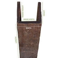 Ekena Millwork 6 W 12 H 18'l 3-strana pecidski čempres Cypress Endurathane Fau Wood Strop Grep, Premium trešnja