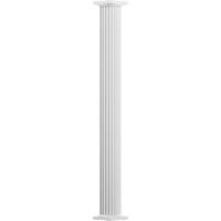 12 10 'endura-aluminijski stupac, okrugla osovina, ne koničana, fluirana, primorana, spremna za boju s kapitalom
