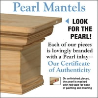 Pearl Mantels Savannah prijelazna premium borovog drveta polica, nedovršena, boja i mrlja, 72 l 9 d 9 h