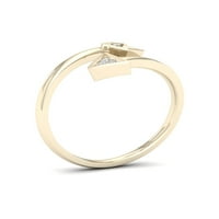 1 20CT TDW Diamond 10K modni prsten sa strelicom žutog zlata