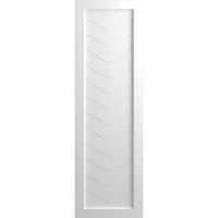 Ekena Millwork 18 W 36 H TRUE FIT PVC jednostruka ploča Chevron Modern Style Fiksna nosača, bijele