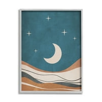 Stupell Industries NightTime Moon Stars Sažetak pustinjskih pijeska, 20, dizajn By JJ Design House LLC