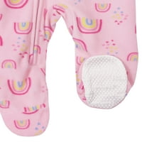 Gerber Baby & Toddler Girls Microfleece pokrivač Sleeper Pijama, 2-pak, veličine 0 3M-5T