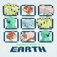 Minecraft Boys Minecraft Earth Blokovi grafičke majice kratkih rukava, veličine 4-18