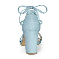 Jedinstveni prijedlozi ženske sandale s visokim zdepastim potpeticama s vezicama i naramenicama