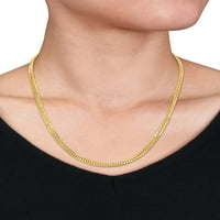 Žuto zlato bljeskalica od obloge srebra s dvostrukim maštovitim ogrlicama ogrlica
