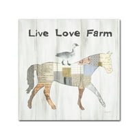 Zaštitni znak likovne umjetnosti Farm familia of the American, ulje na platnu Kortni Pral