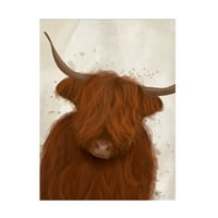 Zapanjujući funk portret planinske krave na platnu