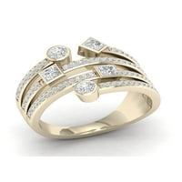 Modni prsten od žutog zlata od 58 karata s dijamantom od 10 karata