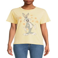 Bugs Bunny Ženski juniori vintage za pranje pletene grafičke majice