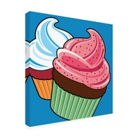 Slika Rona Magnesa cupcakes na plavom platnu