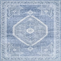 Nuloom Vintage Perzijsko nevolje Isla područje prostirke, 6 ', plava