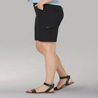 Lee ženske fleksibilne opuštene opuštene fit fit cargo bermude kratke hlače