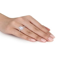3- Carat T.G.W. Moissanite 10k zaručnički prsten od bijelog zlata