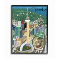 Toronto, Kanada, Gradski pejzaž, šarena arhitektonska znamenitost, uokvireni zidni umjetnički dizajn Carle dalee,