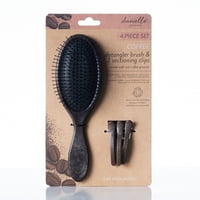 Danielle Creations Eco Natural Bristle ovalno veslo za odvajanje četkice za kosu i odvajanje kopča