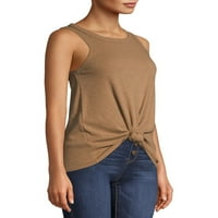 Ženska majica bez rukava s prednjim vezicama U donjem dijelu