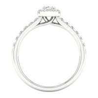 Imperial CT TDW Marquise Diamond Halo zaručnički prsten u 10k bijelom zlatu