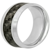 Muški zaručnički prsten od nehrđajućeg čelika od karbonskih vlakana od nehrđajućeg čelika-muški prsten
