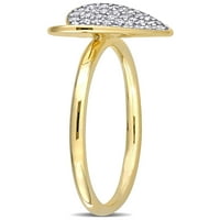 Carat T.W. Dijamantni 10K žuti zlatni srčani prsten
