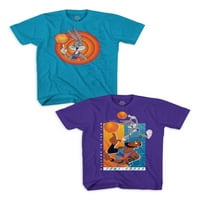 Space Jam Boys Bugs Bunny Toon Squad Boys Grafička majica, 2-pak, veličine 4-18