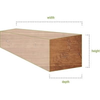 Ekena Millwork 8 H 8 D 36 W Pecky Cypress Fau Wood Kamin Mantel, Premium Mahagoni