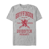 Harry Potter Gryffindor Hogwarts Quidditch Men and Big Men's Grafička majica
