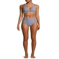 Hanna Nikole Women Plus veličine dva kupaći kostini Tankini izvlačenje bočne strane visoke rastezljive kupaćice