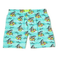 Wonder Nation Boys 'Shark Fun Print Brzi suhi plivanje kratke hlače, veličine 4- & Husky
