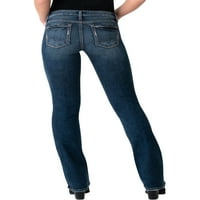 Silver Jeans Co. Ženski utorak nisko uspon Slim Bootcut traperice, veličine struka 24-36