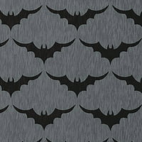 Jednostavno Daisy Bat Colony Steel Grey Halloween Chenille prostirka, 2 '3'