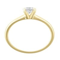 Carat T.W. Brilliance fini nakit Dijamantni prsten za pasijans u 10kt žutom zlatu, veličina 9