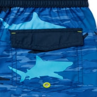 Laguna Boys Upf 50+ morskih morskih pasa Swim Swim Trunk kratke hlače sa stražnjim džepom, veličine 8-20