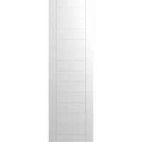 Ekena Millwork 12 W 77 H True Fit Pvc Horizontalna slojeva uokvirena modernim stilom Fiksni nosači, bijele