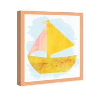 Wynwood Studio Nautical and Coastal Wall Art Canvas Otisci My Boat nautički plovi - žuti, bijeli