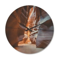 DesignArt 'Antelope Canyon Glow Inside Frayscape' Moderni drveni zidni sat